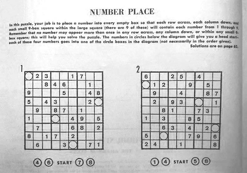 1979 Number Place-Rätsel von Howard Garns im Dell-Magazin